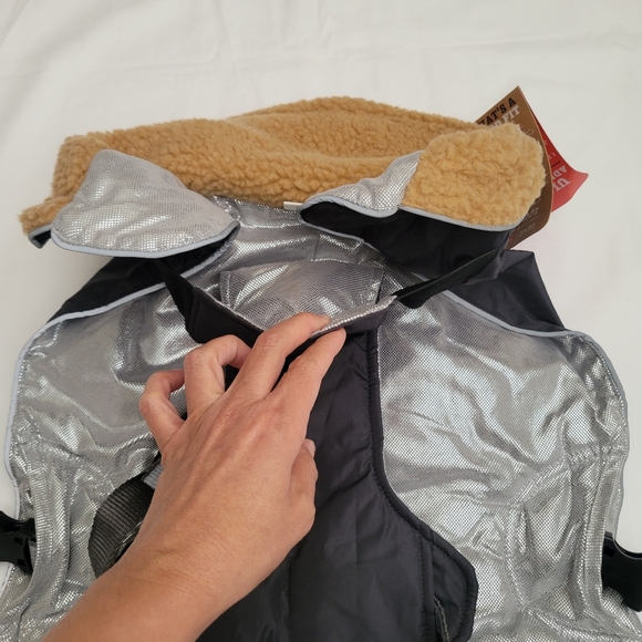 🦮ARCADIA Ultra Adjustable Insulated Coat. Size Large. Blue Silver Black Colors - Picture 11 of 17